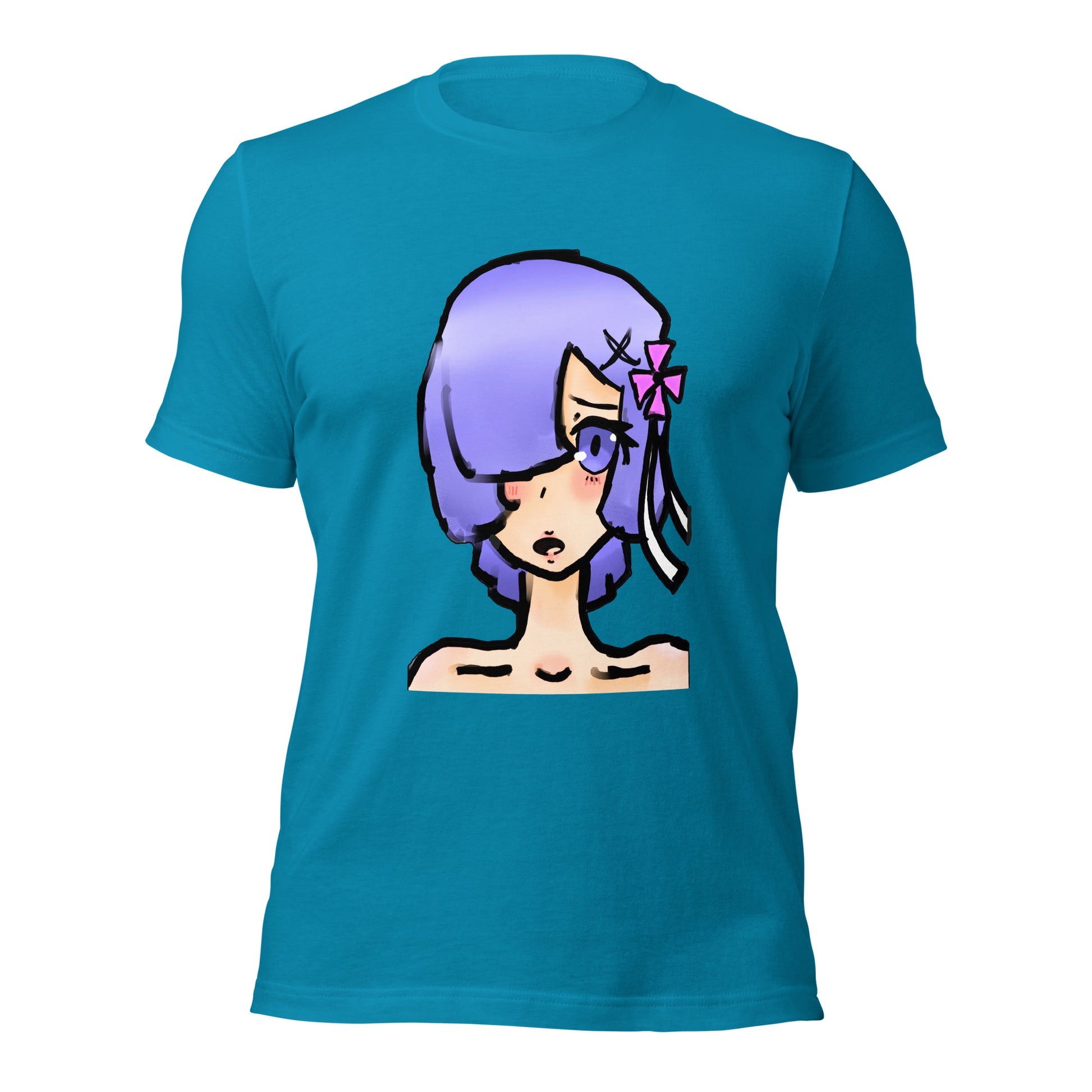 Kooleen Plz Draw T-shirt-Wearable art t-shirt-Aqua-S-mysticalcherry