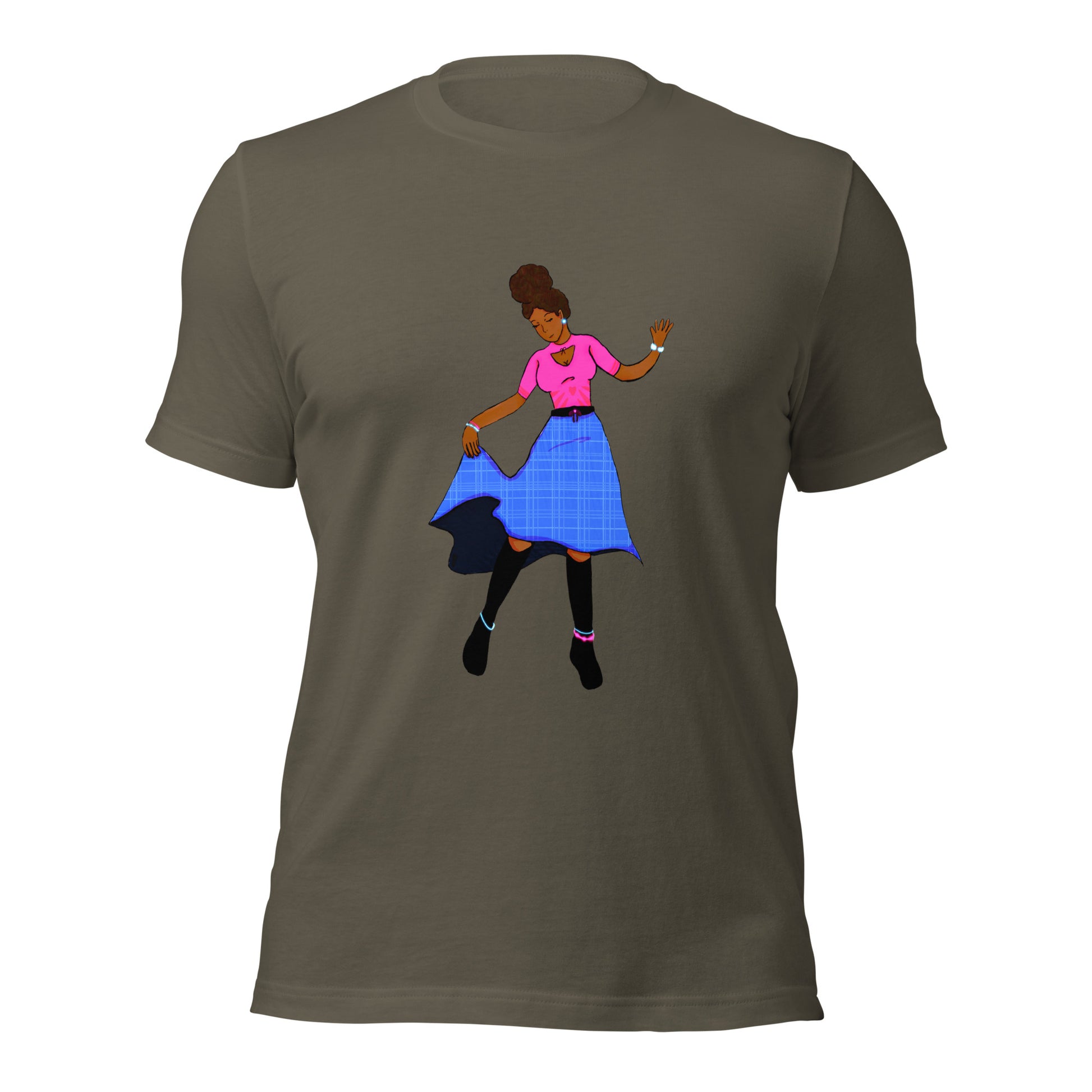 Fiji Dancer Unisex T-shirt-Wearable art t-shirt-Army-S-mysticalcherry