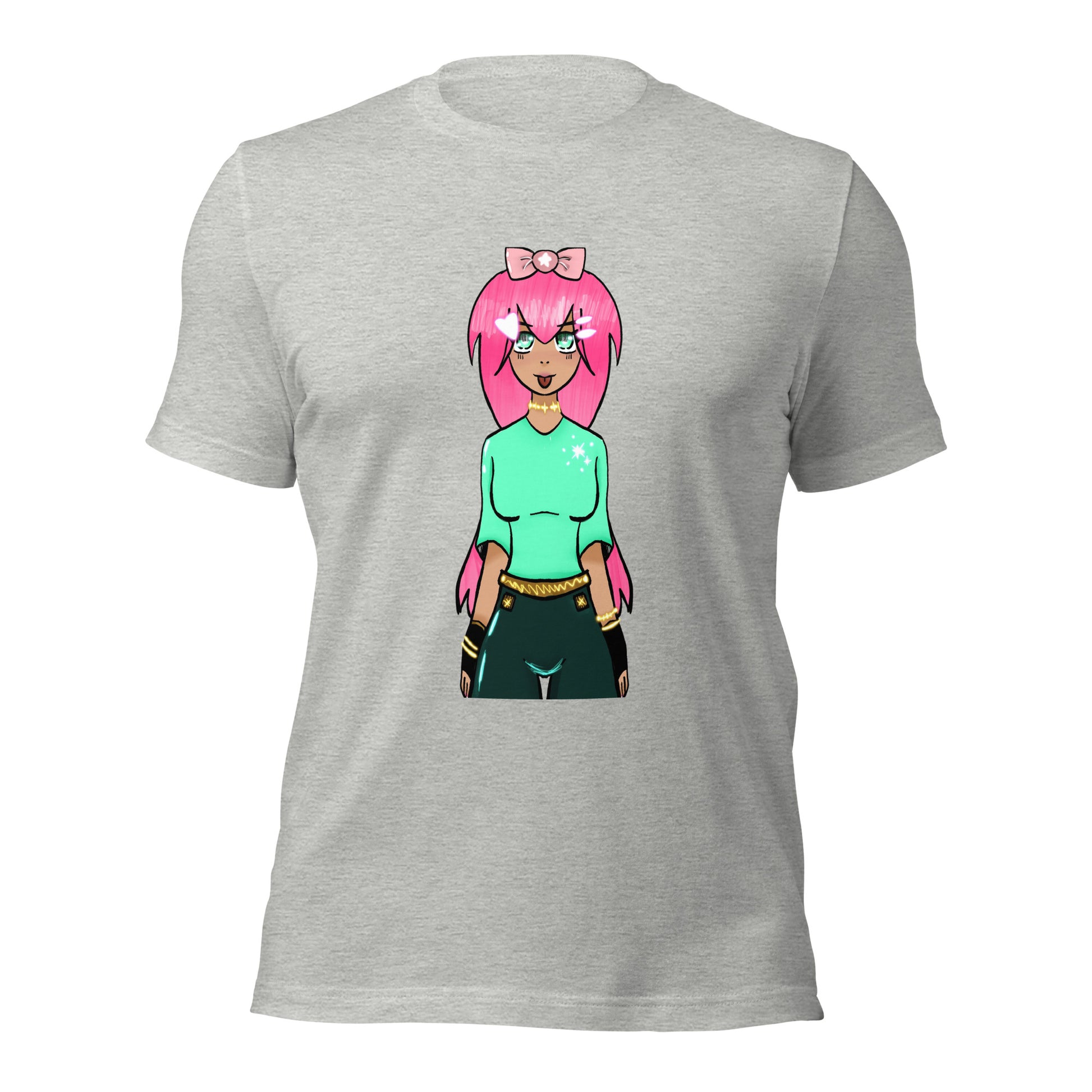 Bubble Gum Girl Tee-Wearable art t-shirt-Athletic Heather-XS-mysticalcherry