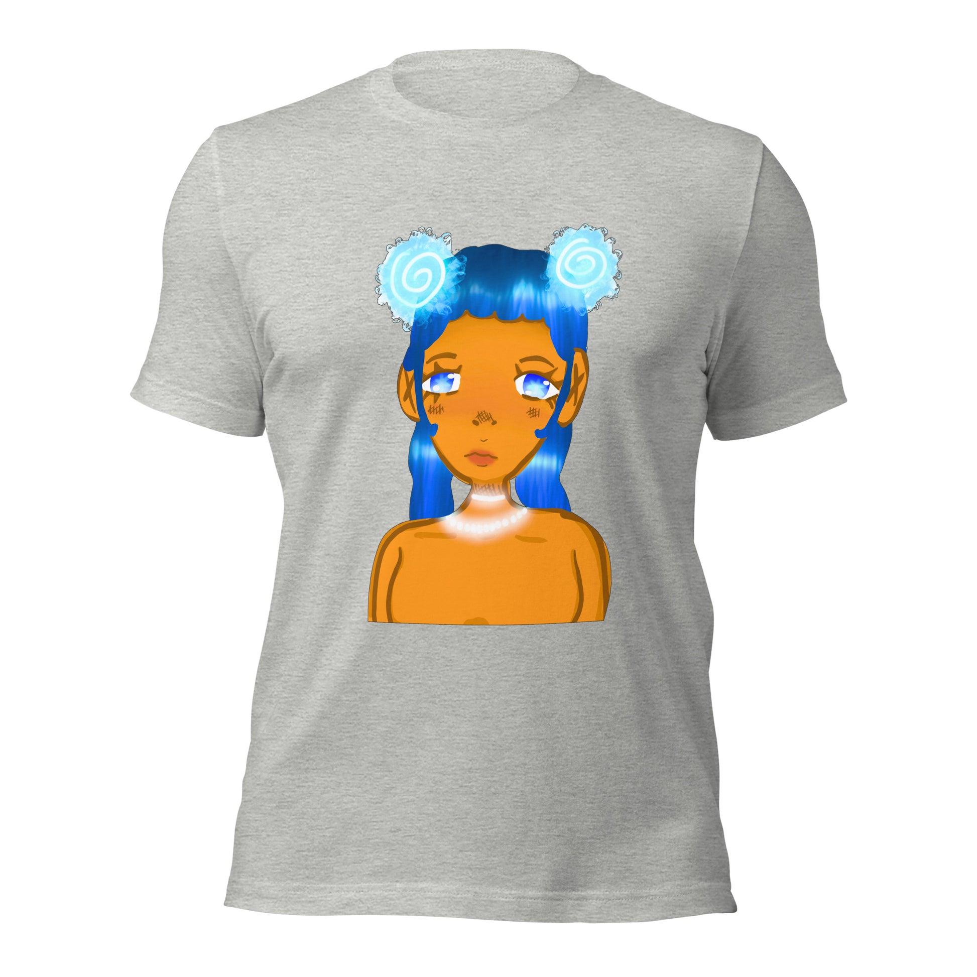 Aqua Blue T-shirt-Wearable art t-shirt-Athletic Heather-XS-mysticalcherry