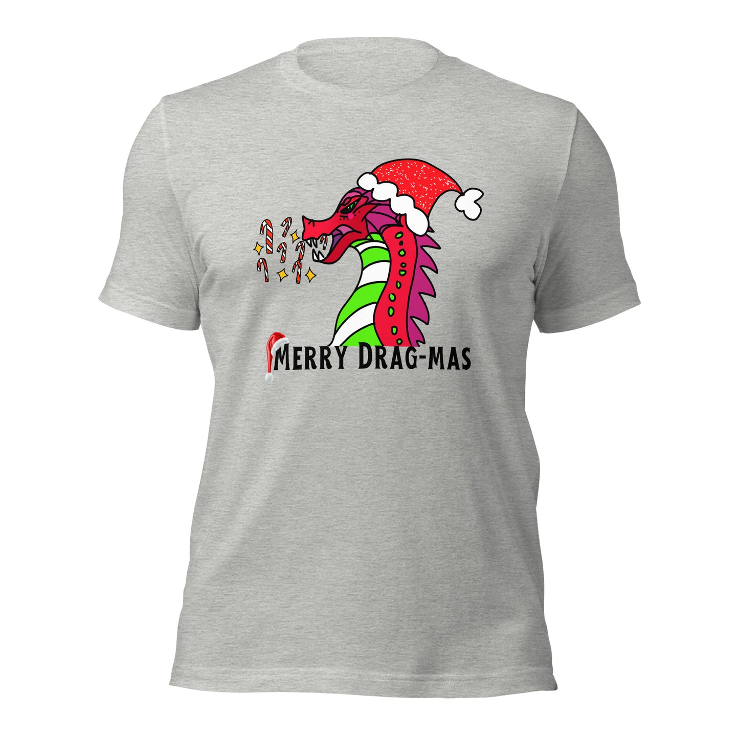 Merry Drag-Mas T-shirt-Athletic Heather-XS-mysticalcherry