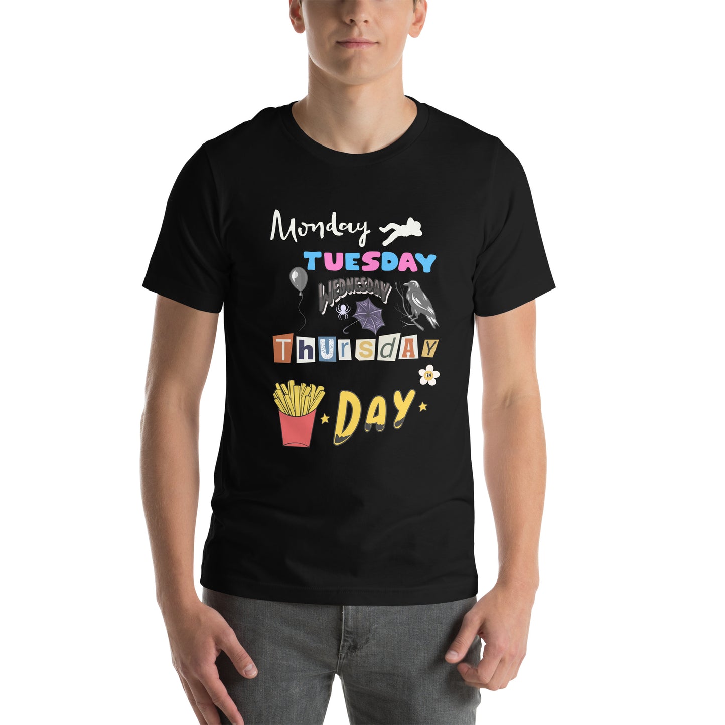 Days of The Week Long Sleeve Tee-T-Shirt-mysticalcherry