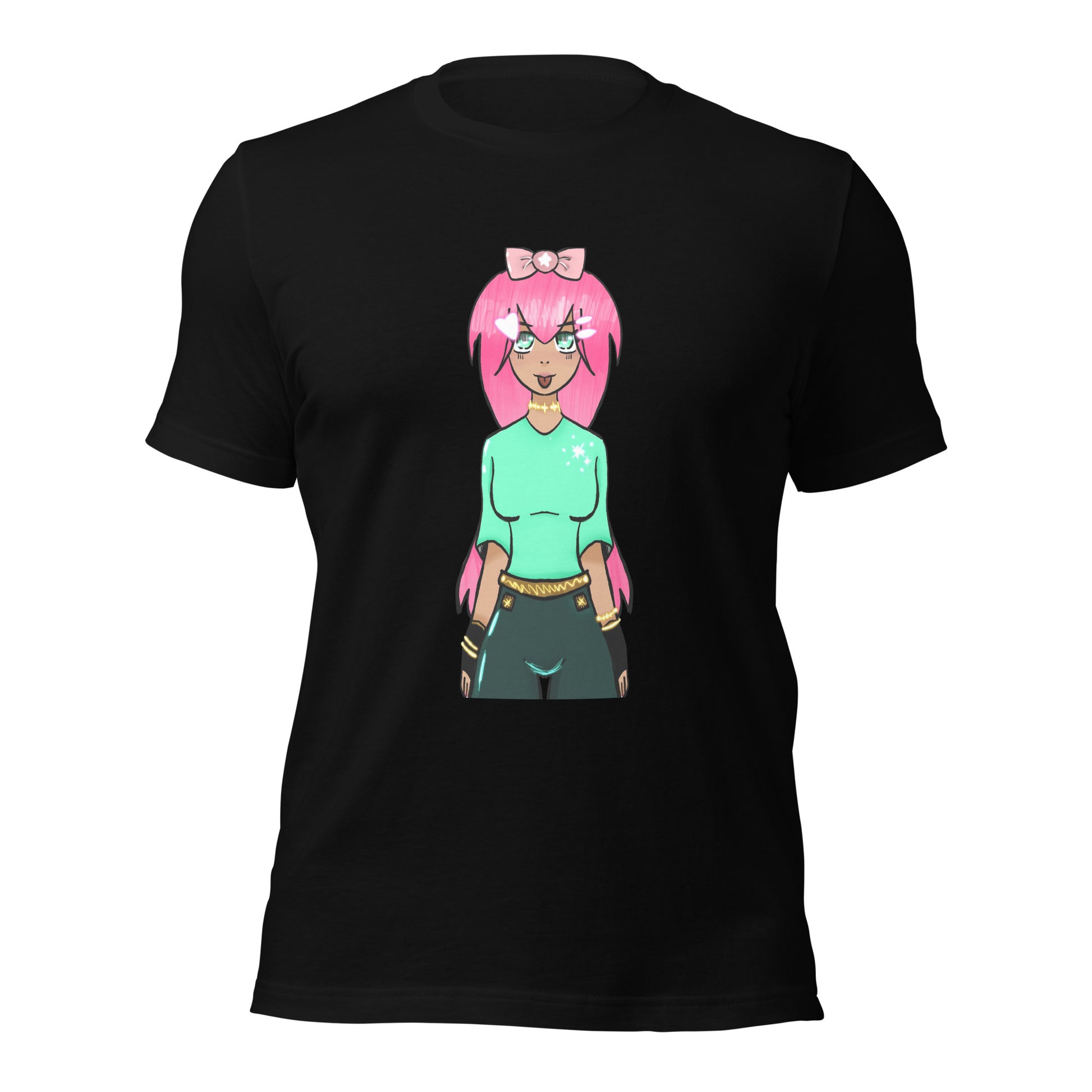 Bubble Gum Girl Tee-Wearable art t-shirt-Black-XS-mysticalcherry