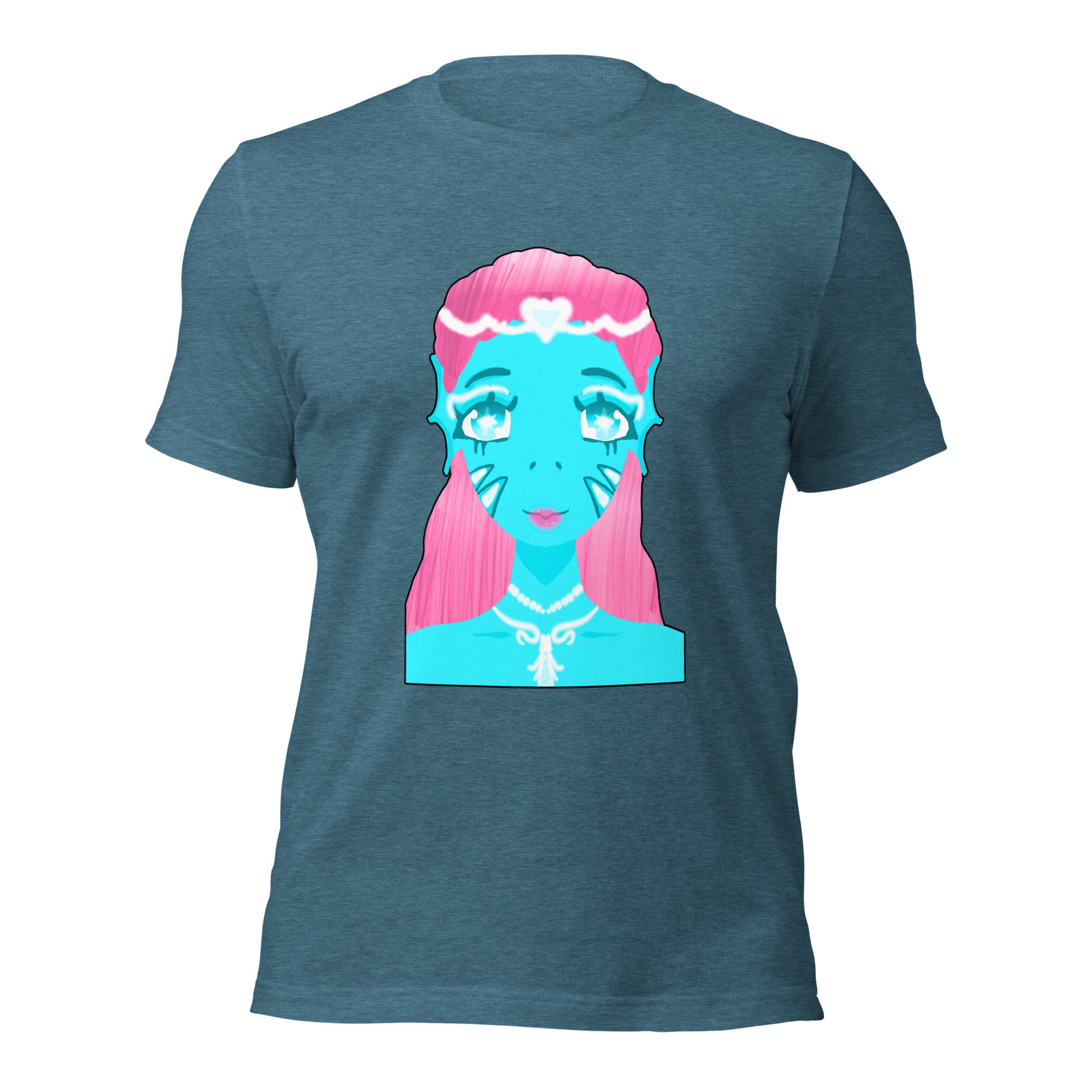 Mermaid On Land T-shirt-Wearable art t-shirt-Heather Deep Teal-S-mysticalcherry