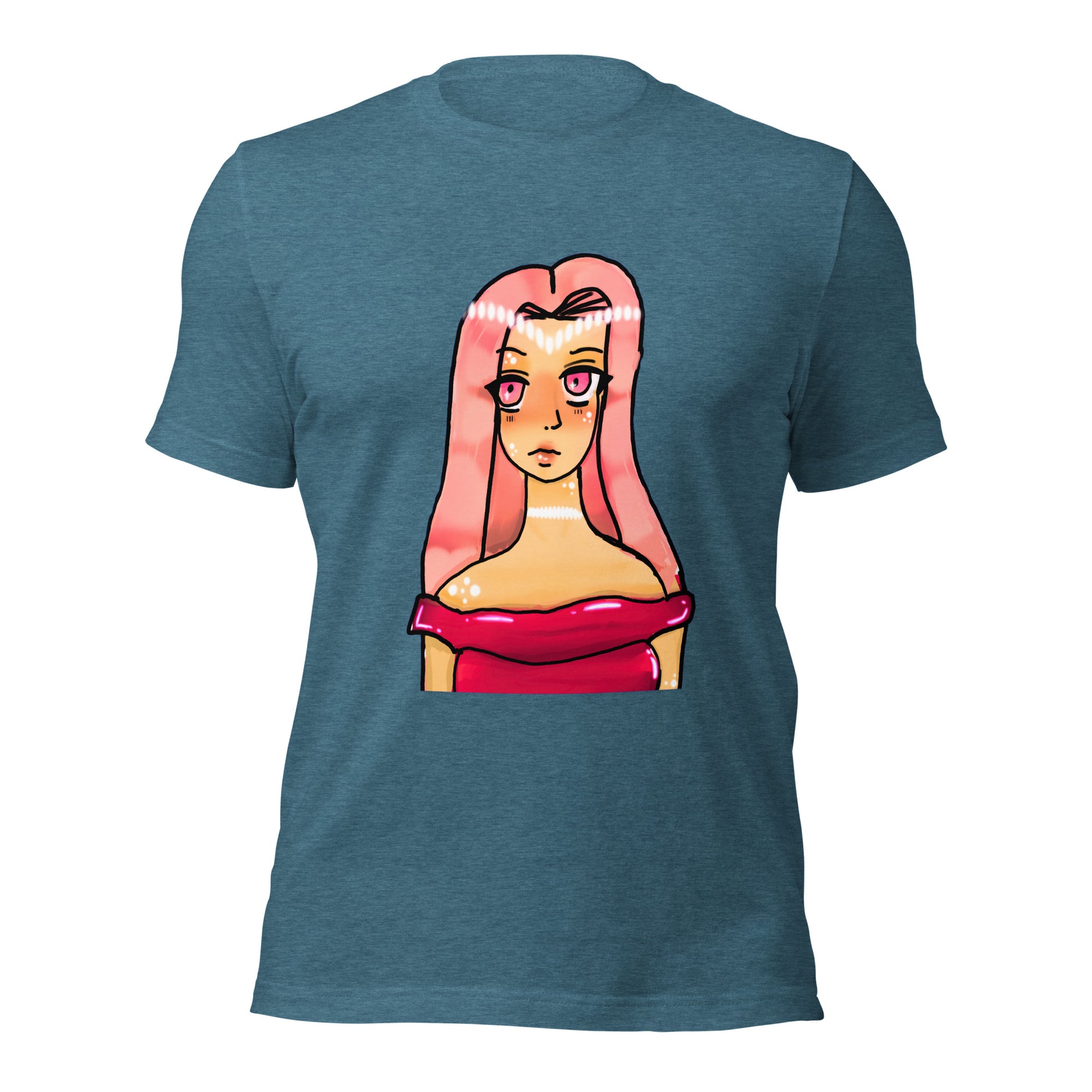 Shimmer T-shirt-Heather Deep Teal-S-mysticalcherry