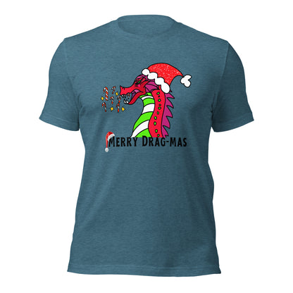 Merry Drag-Mas T-shirt-Heather Deep Teal-S-mysticalcherry