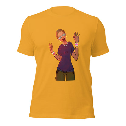 Aunt Angie -shirt-Wearable art t-shirt-Mustard-XS-mysticalcherry