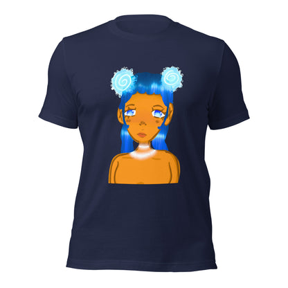 Aqua Blue T-shirt-Wearable art t-shirt-Navy-XS-mysticalcherry