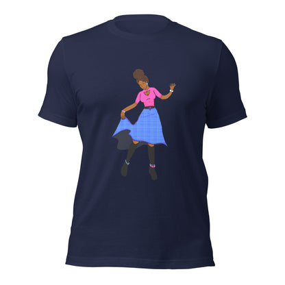 Fiji Dancer Unisex T-shirt-Wearable art t-shirt-Navy-XS-mysticalcherry