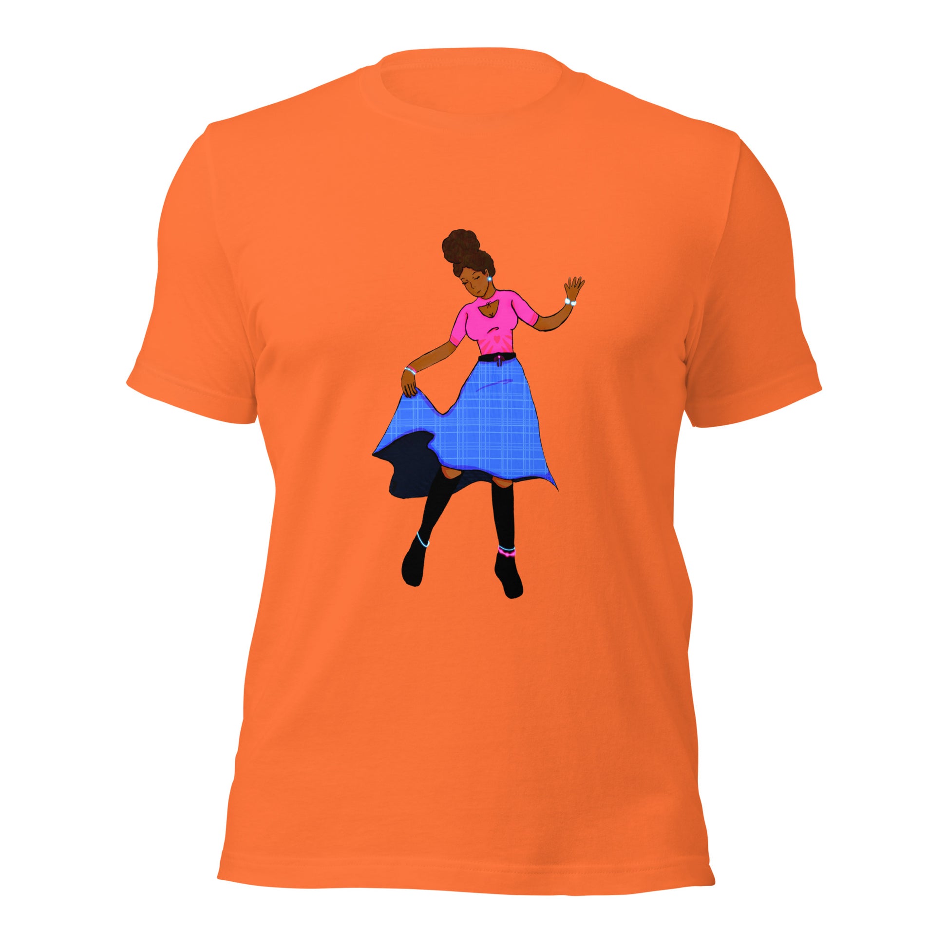 Fiji Dancer Unisex T-shirt-Wearable art t-shirt-Orange-XS-mysticalcherry