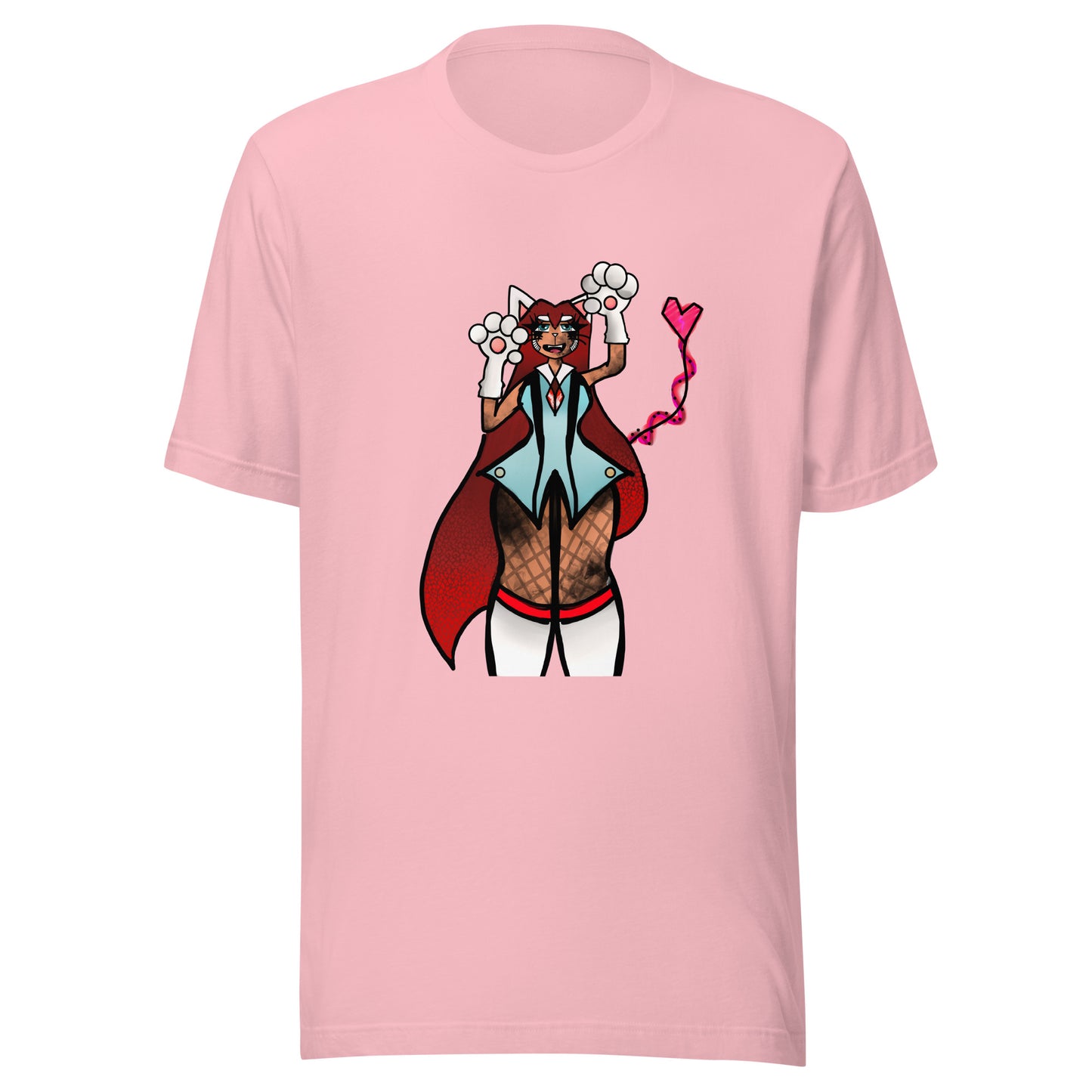 Lizbeth Niko Cat Lady T-shirt-Wearable art t-shirt-Pink-S-mysticalcherry