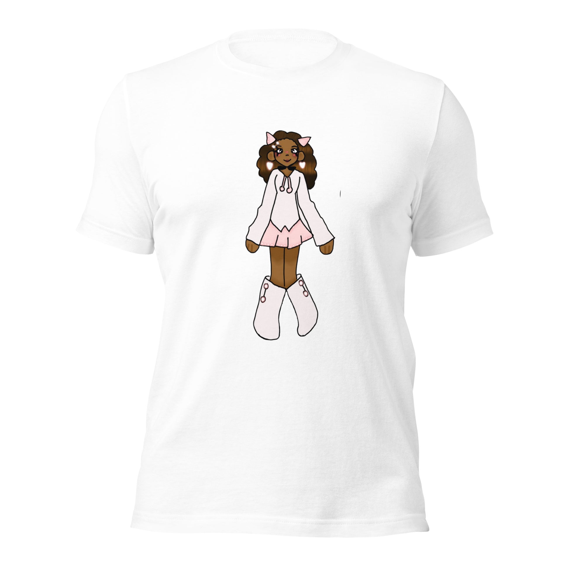 PrettyN Pink Character T-shirt-Wearable art t-shirt-White-XS-mysticalcherry